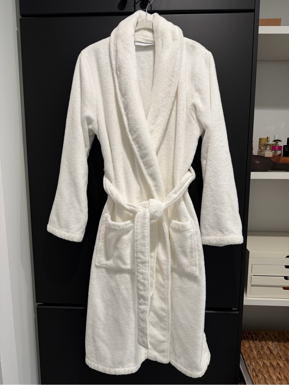 Lulu and Georgia Plush White Terry Robe - size Medium